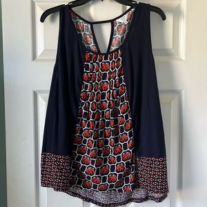 Crown & Ivy 1x navy and red tank